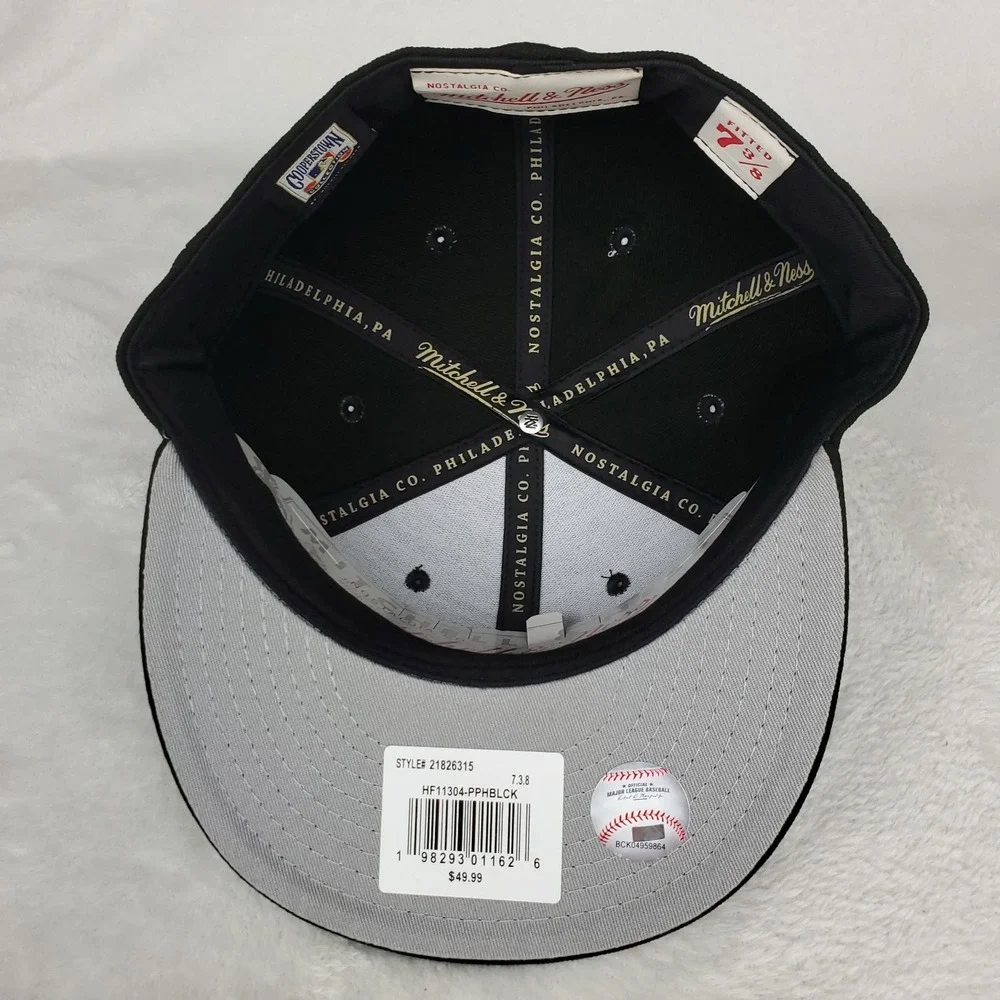 Philadelphia Phillies Mitchell & Ness‎ MLB Fitted 7 3/8 Flatbill Cap Hat 3D NWT